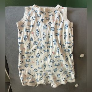 Carter's Nautical Print Kids romper - Blue and White